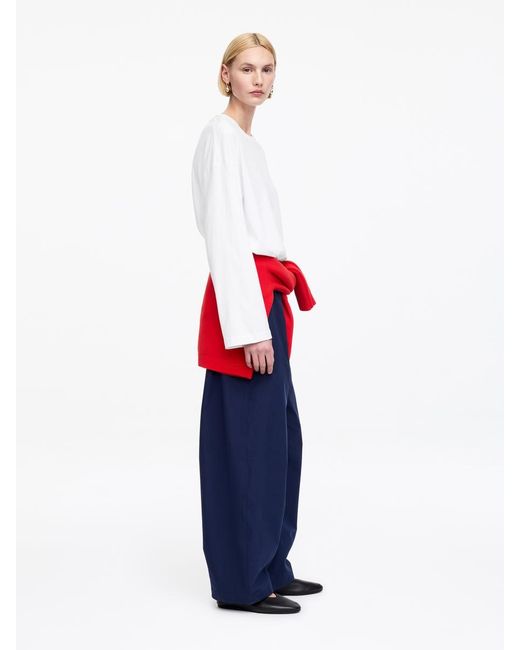 ARKET White Relaxed Long-Sleeve T-Shirt