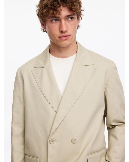 ARKET Natural Double-Breasted Blazer for men