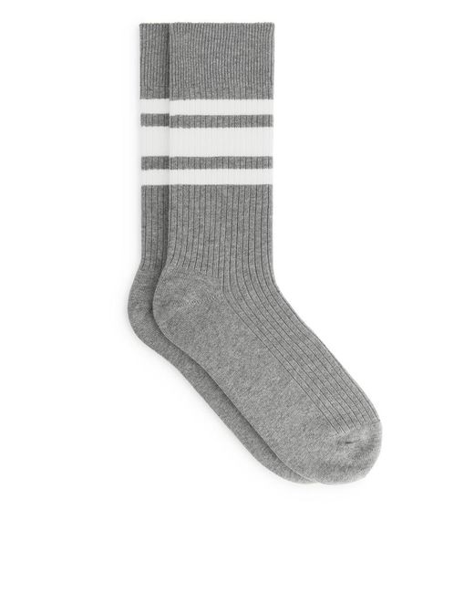 ARKET Gerippte Socken Aus Supima-Baumwolle in Gray für Herren