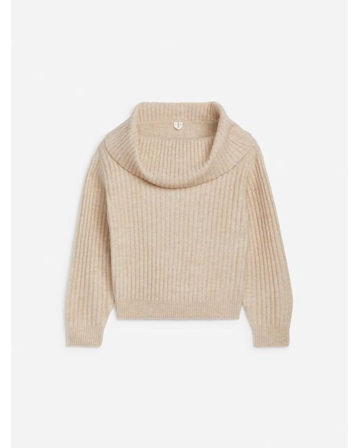 ARKET Natural Off-Shoulder Rib Jumper