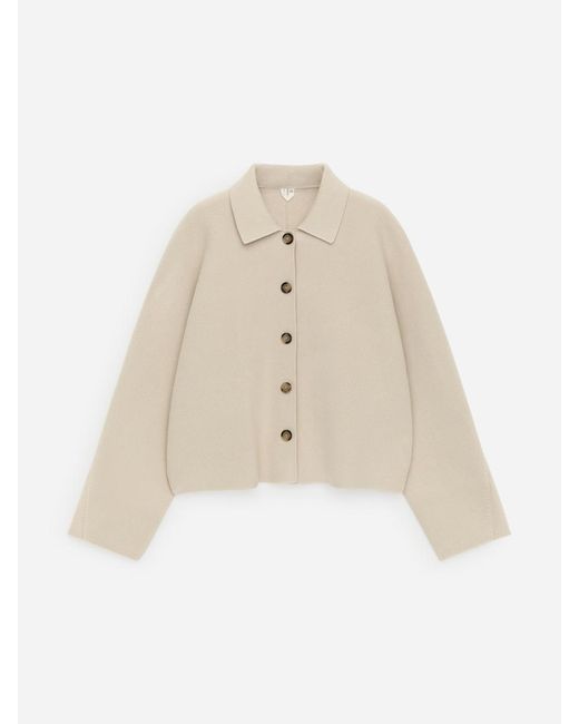 ARKET Natural Knitted Cotton Jacket