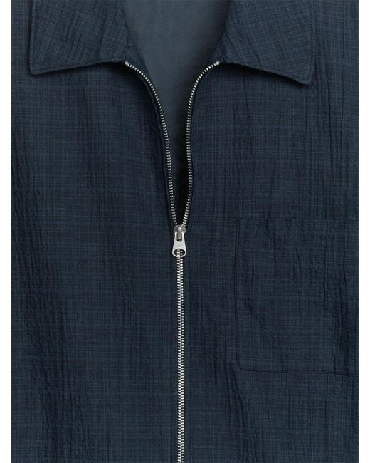 ARKET Blue Seersucker Jacket for men