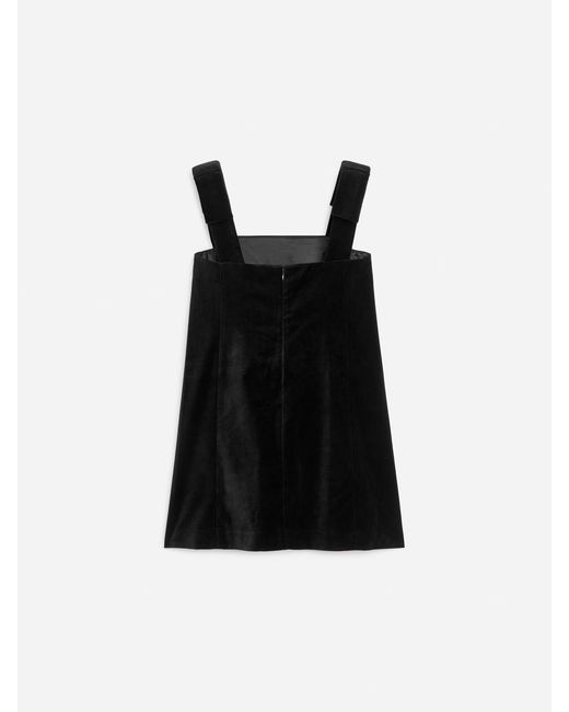 ARKET Black Velvet Mini Dress