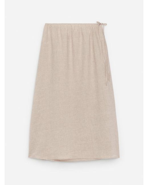 ARKET Natural Linen Wrap Skirt