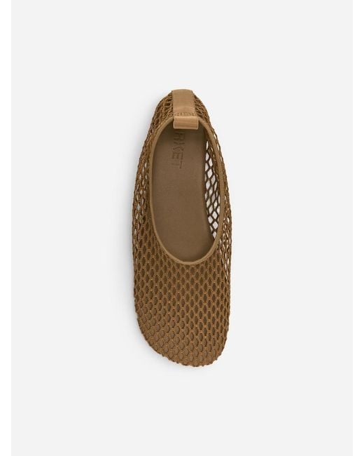 ARKET Brown Mesh Ballerina Flats