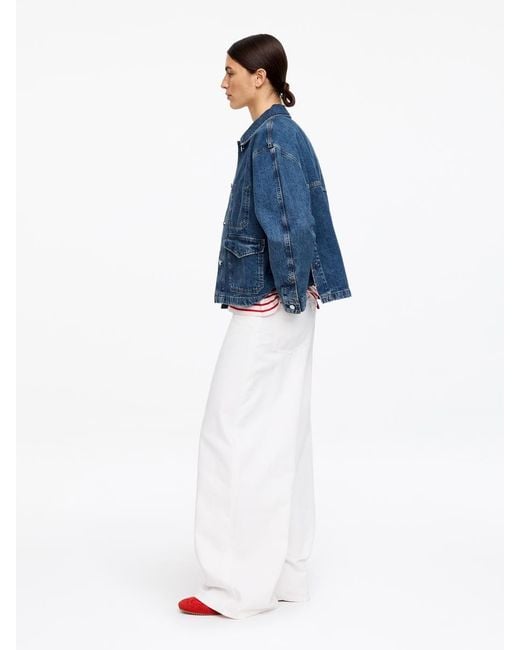 ARKET Blue Boxy Denim Overshirt