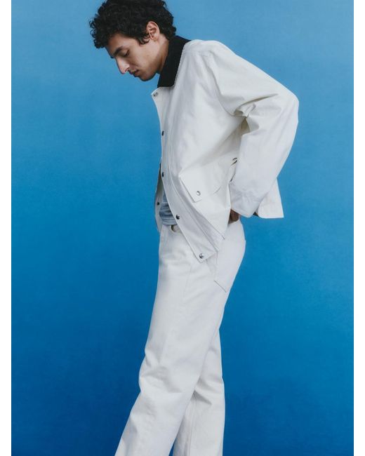 ARKET White Waxed Nylon-Cotton Jacket for men