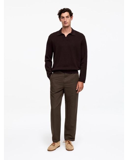 ARKET Brown Linen Blend Trousers for men
