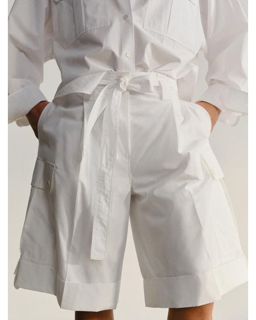 ARKET White Soft Utility Shorts