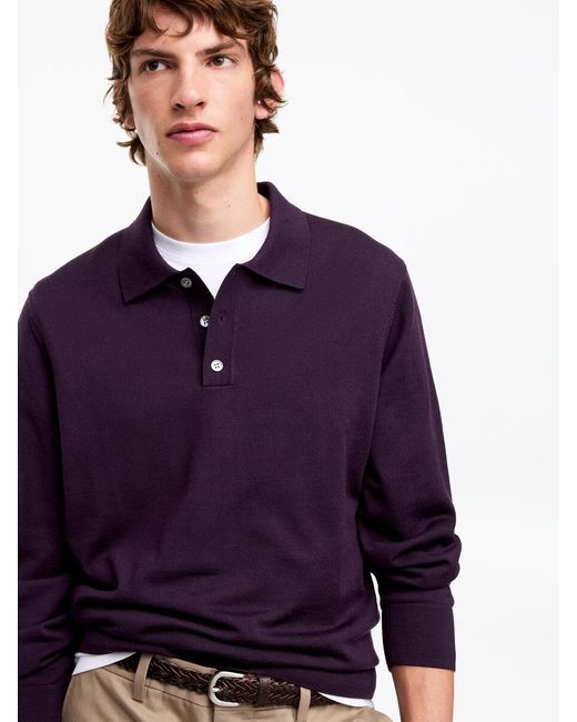 ARKET Blue Merino Polo Jumper for men