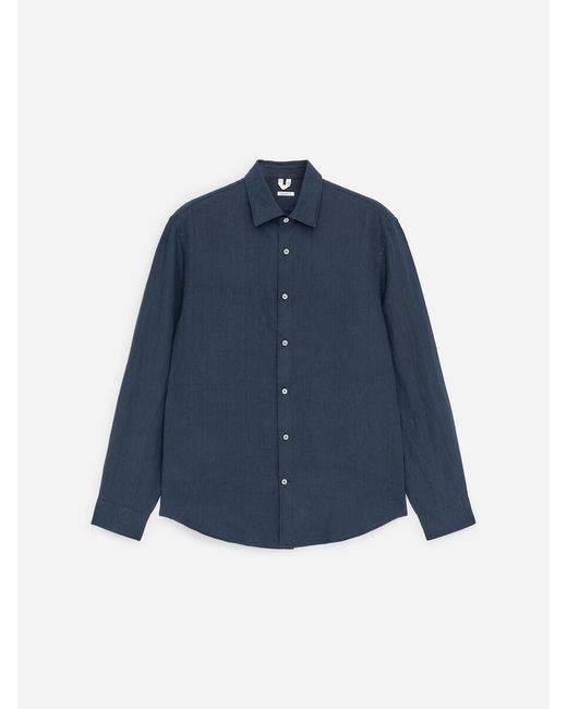 ARKET Blue Regular Linen Shirt for men