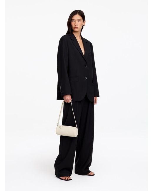 ARKET Black Cylindrical Leather Shoulder Bag