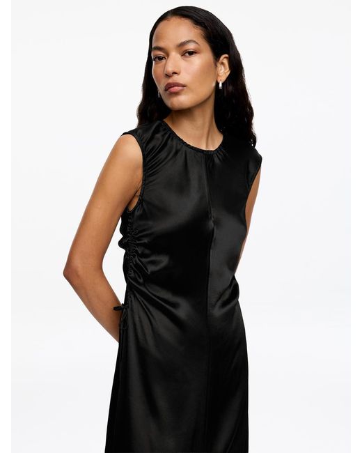 ARKET Black Satin Dress