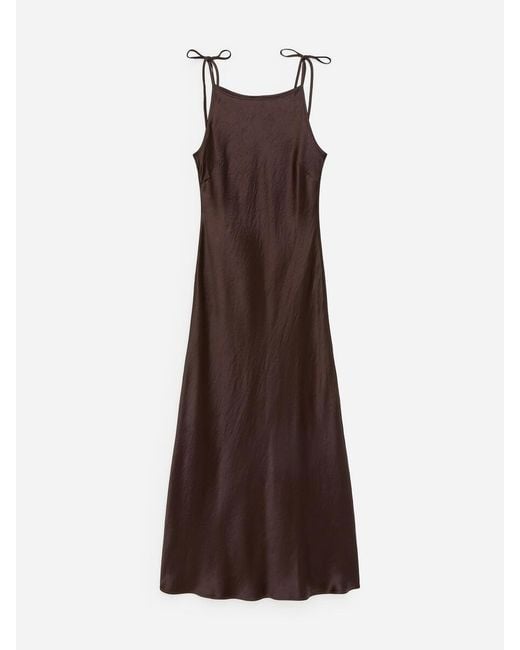 ARKET White Crushed Satin Slip Dress