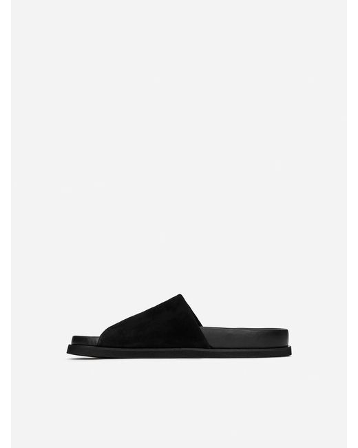 ARKET Black Suede Sandals