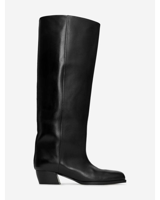 ARKET Gray Knee-high Leather Boots