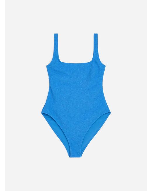 ARKET Blue Structured Swimsuit