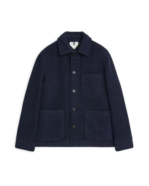 ARKET Blue Wool Workwear Jacket for men