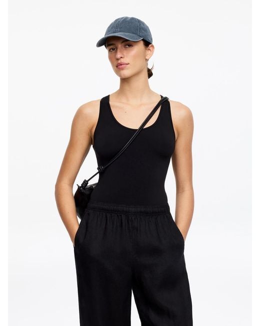 ARKET Black Washed Cotton Cap