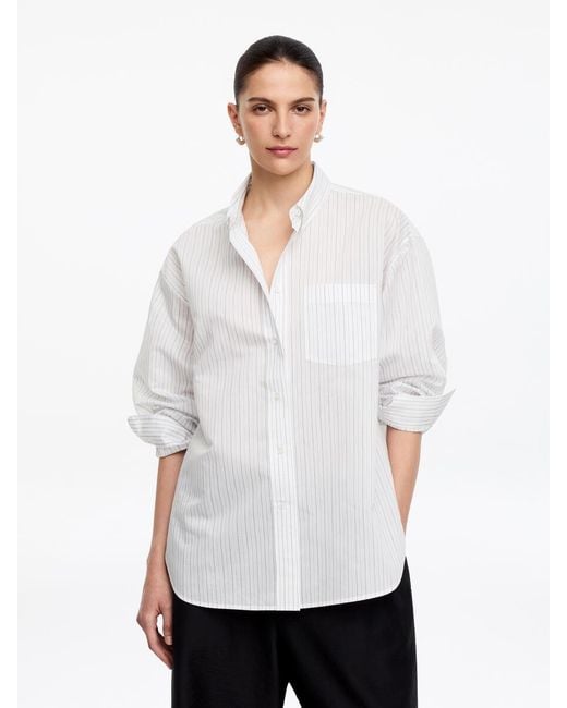 ARKET White Cotton-Silk Shirt
