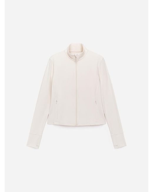 ARKET White Soft Zip-Up Training Jacket