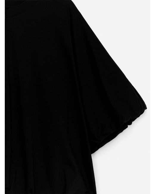 ARKET Black Balloon-Hem T-Shirt