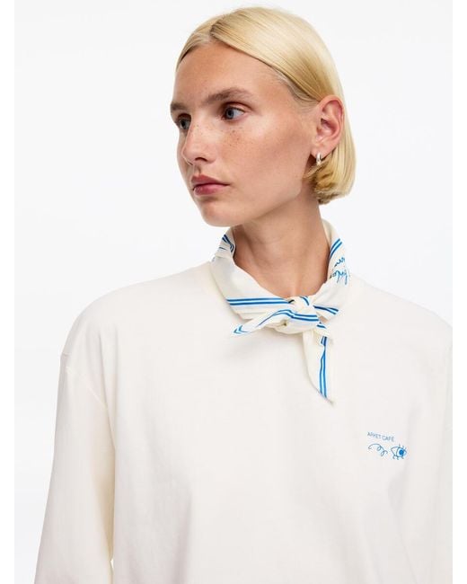 ARKET Blue Café Printed Bandana