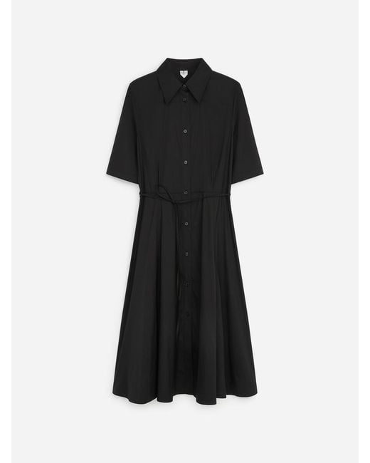 ARKET Black Cotton Shirt Dress