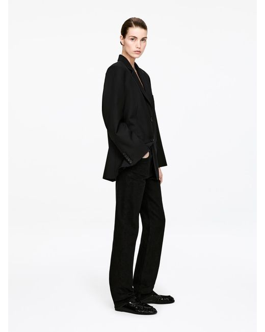 ARKET Black Hopsack Wool Blazer