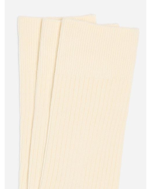 ARKET White Supima Cotton Rib Socks Set Of 3 Pairs for men