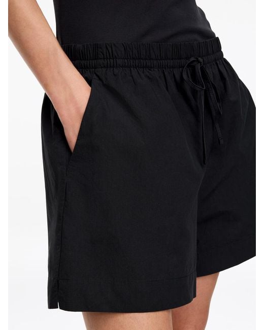 ARKET Black Drawstring Poplin Shorts