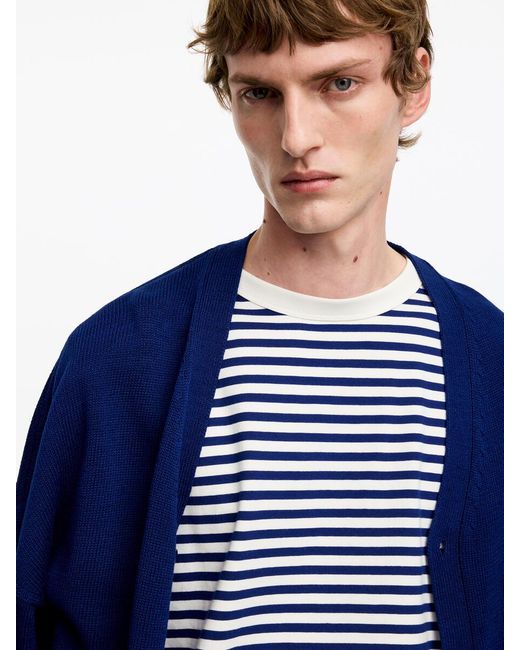 ARKET Blue Relaxed Cotton T-Shirt for men
