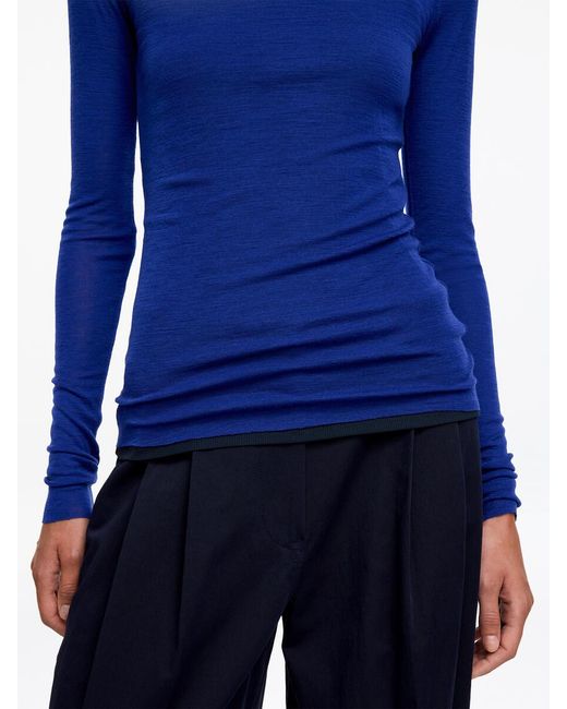 ARKET Blue Long-Sleeved Merino Top