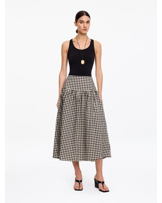 ARKET Black Seersucker Skirt