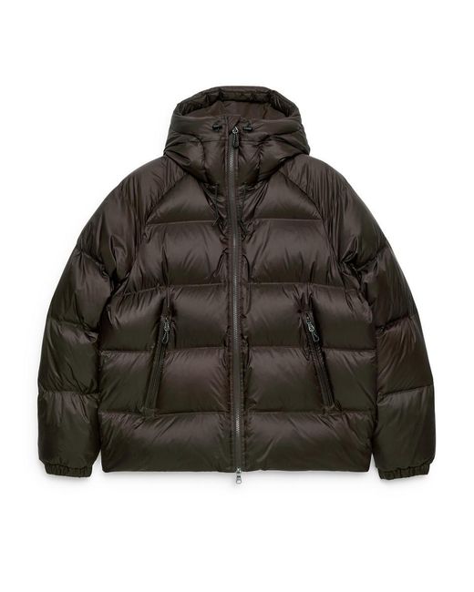 ARKET Black Upcycled Down Sporty Jacket for men