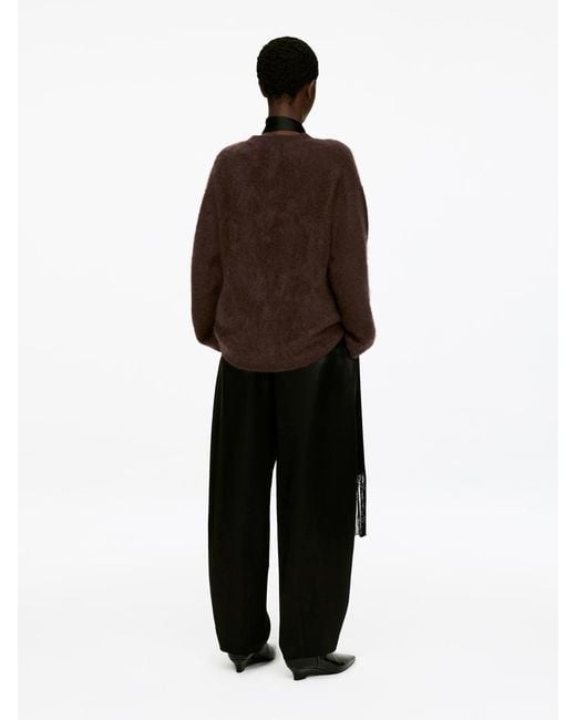 ARKET Brown Pure Brushed-Cashmere Jumper​