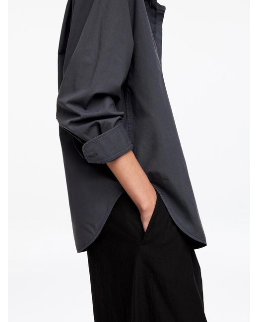 ARKET Gray Cotton Poplin Shirt