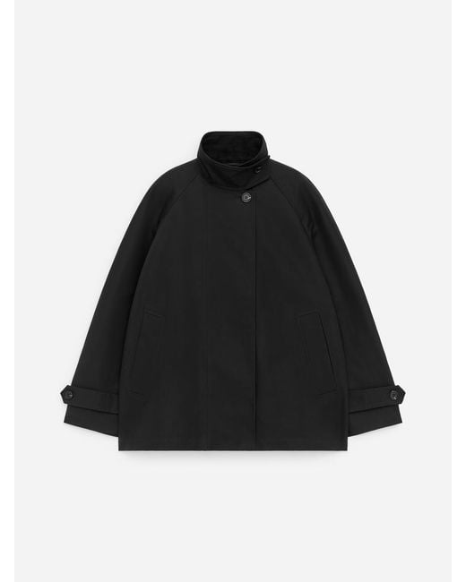 ARKET Black Corduroy-Collar Jacket