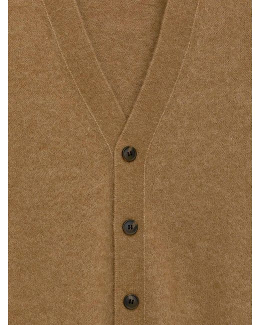 ARKET Natural Wool-Alpaca Blend Cardigan for men