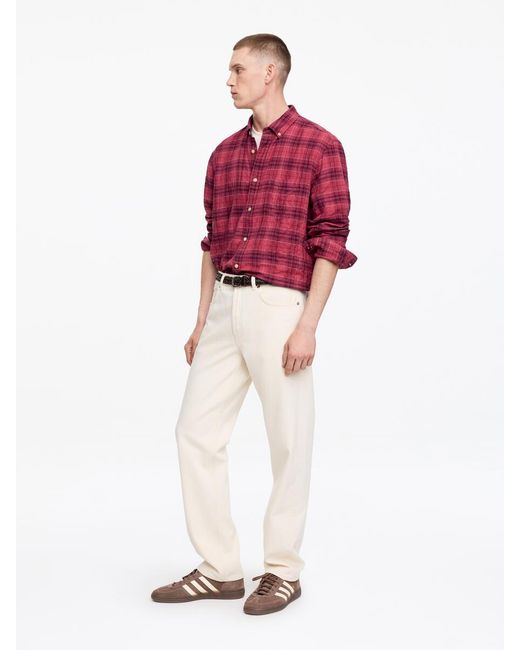 ARKET Red Regular Flannel Shirt for men