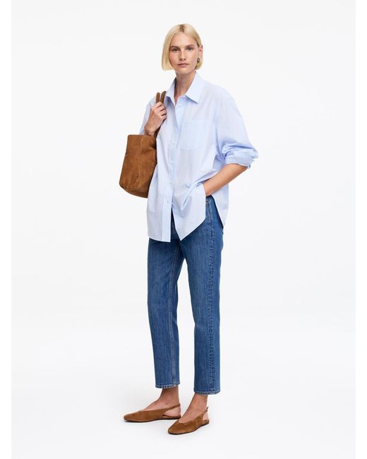 ARKET Blue Suede Slingback Flats