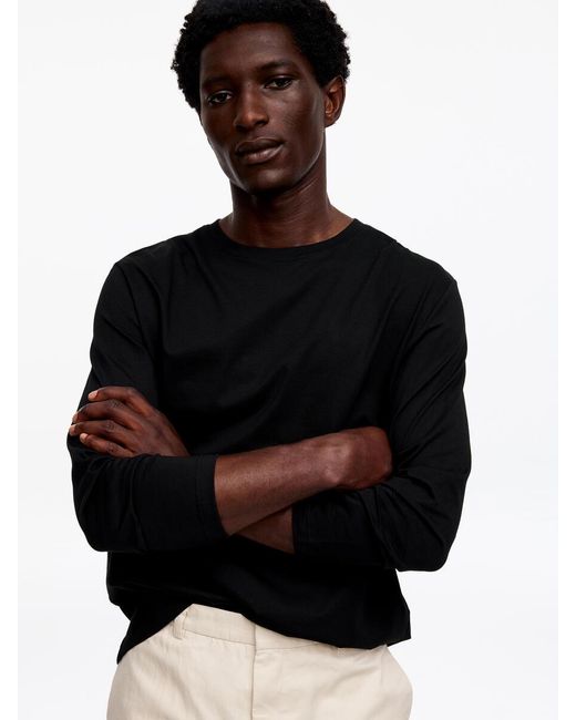 ARKET Black Regular Long-Sleeve T-Shirt for men