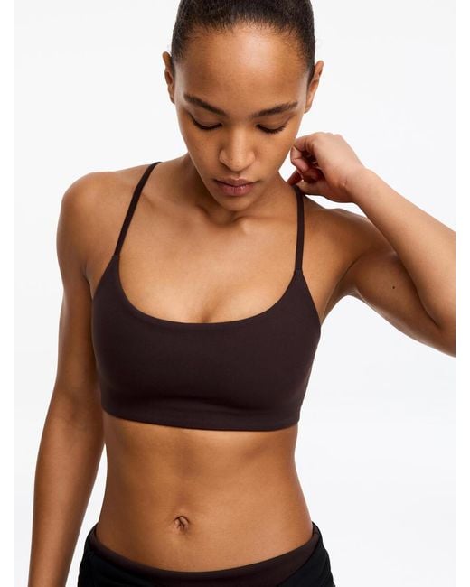 ARKET Brown Soft Stretch Sports Bra