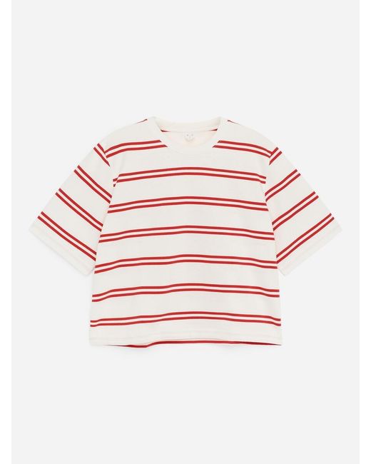 ARKET Red Signature Boxy T-Shirt