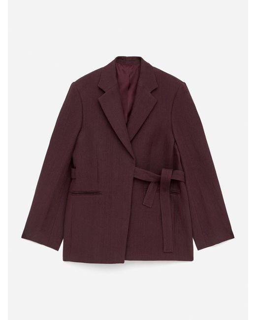 ARKET Purple Cotton-Linen Blazer