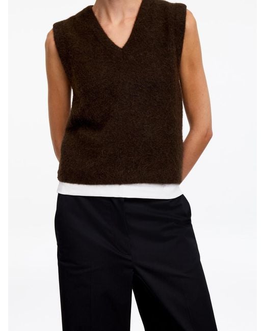 ARKET Black Alpaca-Wool Blend Vest