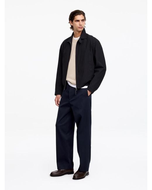 ARKET White Wide Dressed Cotton Trousers for men