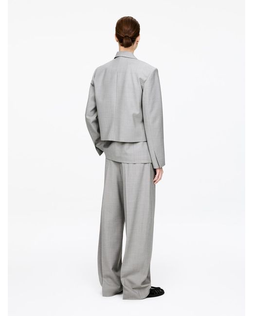 ARKET Gray Cropped Blazer