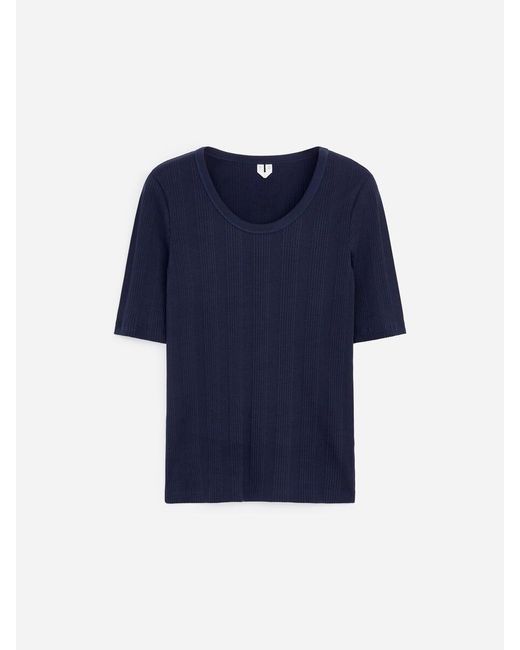 ARKET Blue Rib T-Shirt