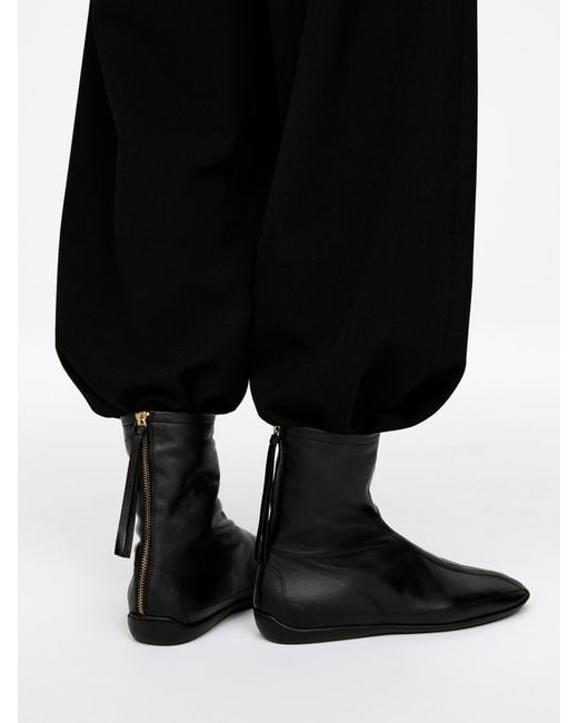 ARKET Black Leather Ankle Boots